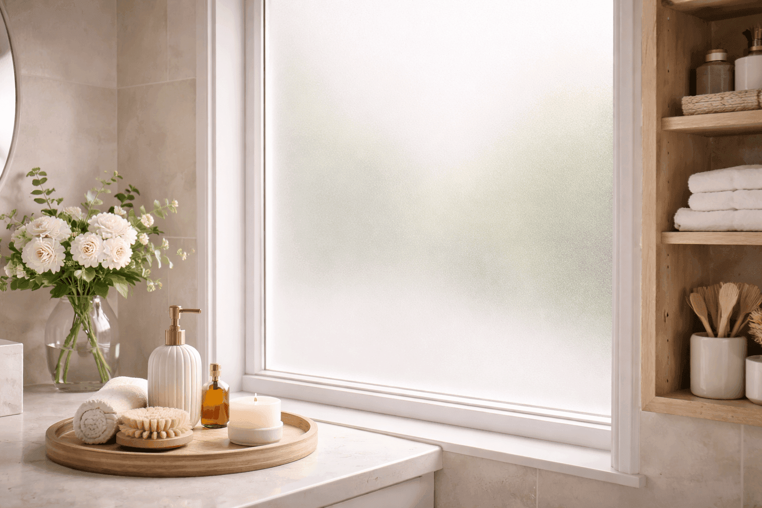 Frosted Film - custom window coverings