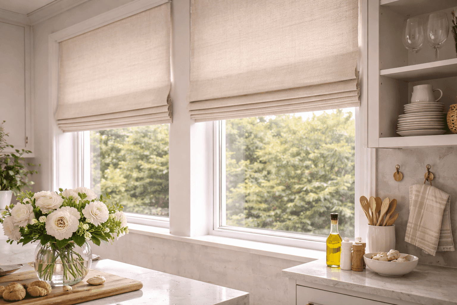 Roman Shades - custom window coverings